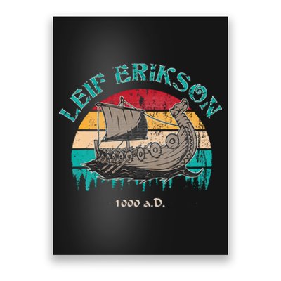 Leif Erikson Day Design For Norseman Poster