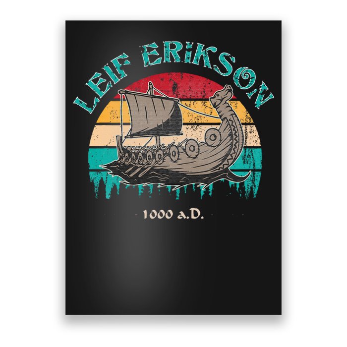 Leif Erikson Day Design For Norseman Poster