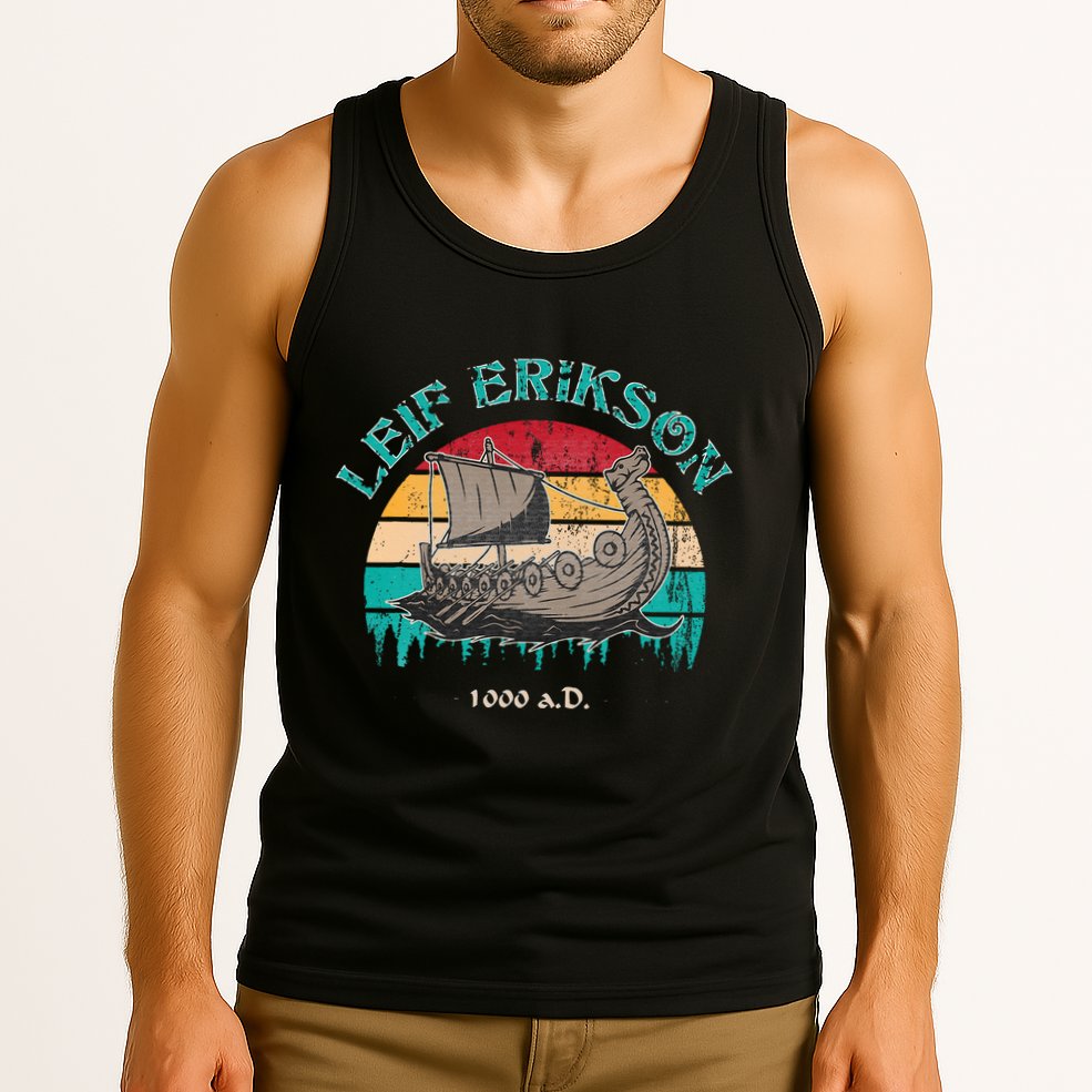 Leif Erikson Day Design For Norseman Tank Top