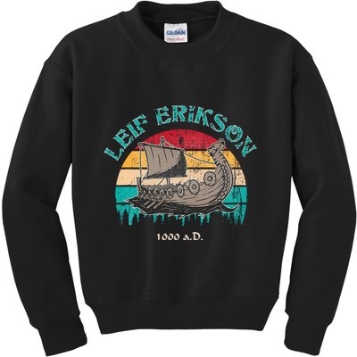 Leif Erikson Day Design For Norseman Kids Sweatshirt