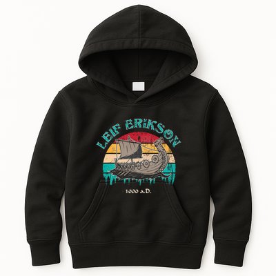 Leif Erikson Day Design For Norseman Kids Hoodie