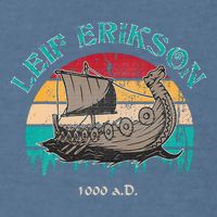 Leif Erikson Day Design For Norseman Garment-Dyed Sweatshirt