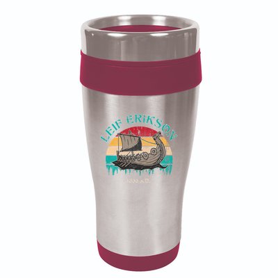 Leif Erikson Day Design For Norseman 16oz Travel Tumbler