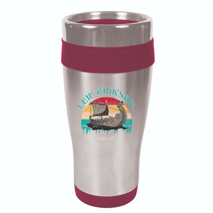 Leif Erikson Day Design For Norseman 16oz Travel Tumbler