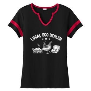 Local Egg Dealer Funny Chicken Lover Farm Farmer Gift Ladies Halftime Notch Neck Tee