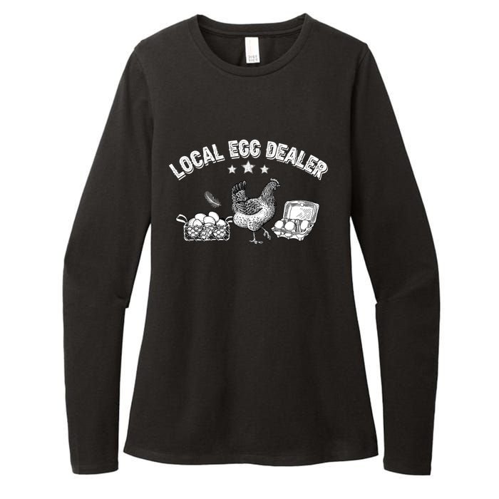 Local Egg Dealer Funny Chicken Lover Farm Farmer Gift Womens CVC Long Sleeve Shirt