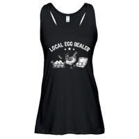 Local Egg Dealer Funny Chicken Lover Farm Farmer Gift Ladies Essential Flowy Tank