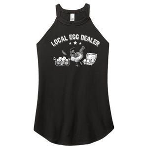 Local Egg Dealer Funny Chicken Lover Farm Farmer Gift Women's Perfect Tri Rocker Tank