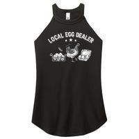 Local Egg Dealer Funny Chicken Lover Farm Farmer Gift Women's Perfect Tri Rocker Tank