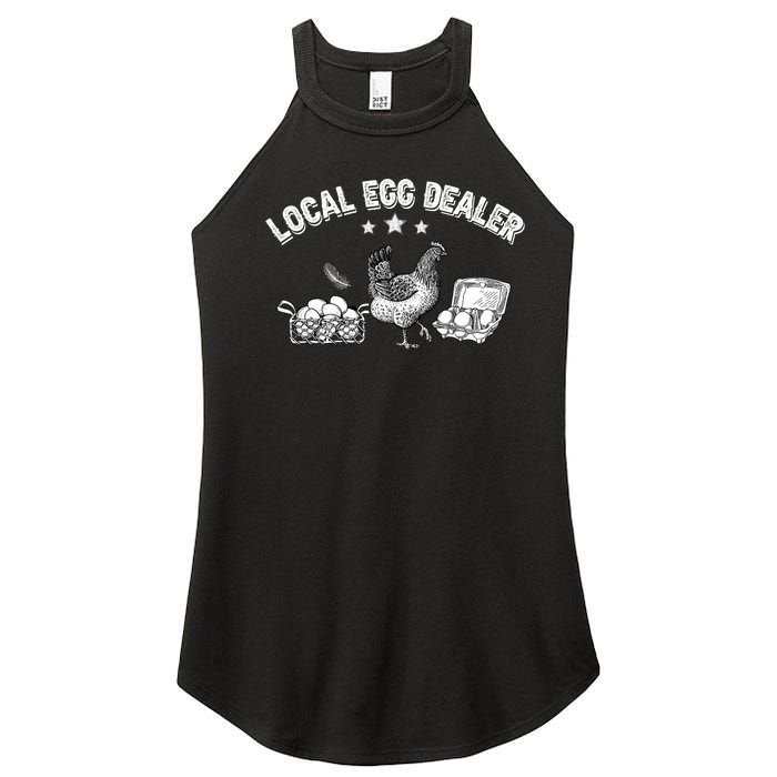 Local Egg Dealer Funny Chicken Lover Farm Farmer Gift Women's Perfect Tri Rocker Tank