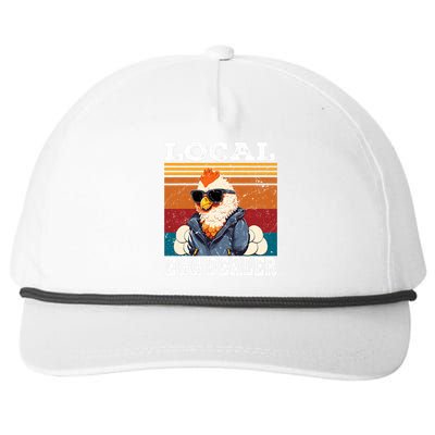 Local Egg Dealer Funny Egg Peddler Chicken Egg Farmer Snapback Five-Panel Rope Hat