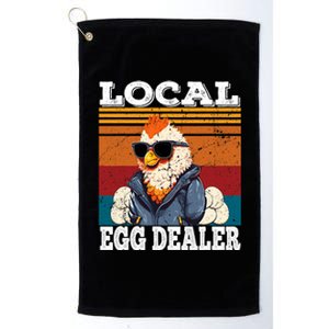 Local Egg Dealer Funny Egg Peddler Chicken Egg Farmer Platinum Collection Golf Towel