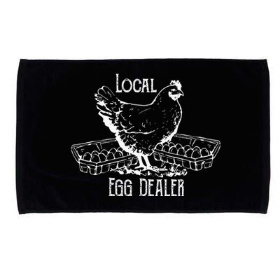 Local Egg Dealer Funny Bleached Chicken Lover Farm Farmer Microfiber Hand Towel