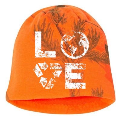 Love Earth Day 90s Vintage Recycling Or Teacher Kati - Camo Knit Beanie