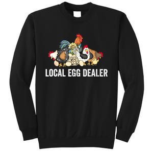 Local Egg Dealer Funny Bleached Chicken Lover Farm Farmer Sweatshirt