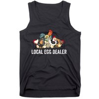 Local Egg Dealer Funny Bleached Chicken Lover Farm Farmer Tank Top