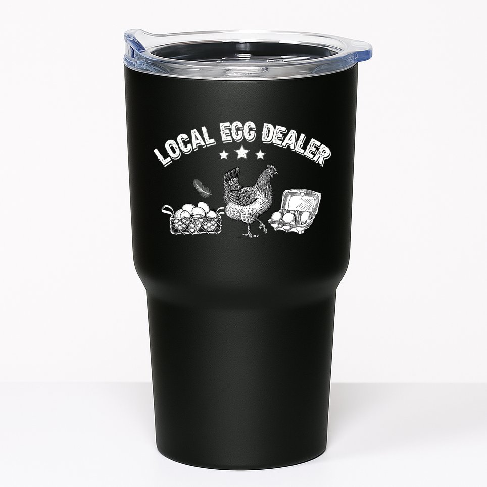 Local Egg Dealer Funny Bleached Chicken Lover Farm Farmer Tumbler