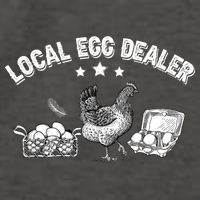 Local Egg Dealer Funny Bleached Chicken Lover Farm Farmer Vector Backpack