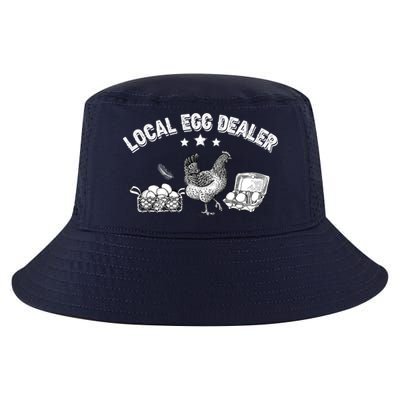 Local Egg Dealer Funny Bleached Chicken Lover Farm Farmer Cool Comfort Performance Bucket Hat