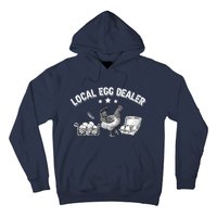 Local Egg Dealer Funny Bleached Chicken Lover Farm Farmer Hoodie