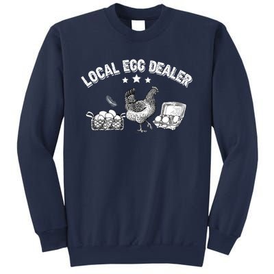 Local Egg Dealer Funny Bleached Chicken Lover Farm Farmer Sweatshirt