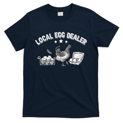 Local Egg Dealer Funny Bleached Chicken Lover Farm Farmer T-Shirt