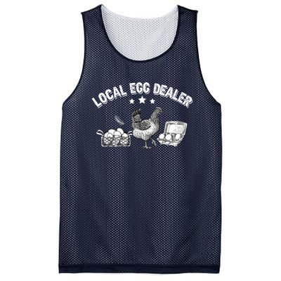 Local Egg Dealer Funny Bleached Chicken Lover Farm Farmer Mesh Reversible Basketball Jersey Tank