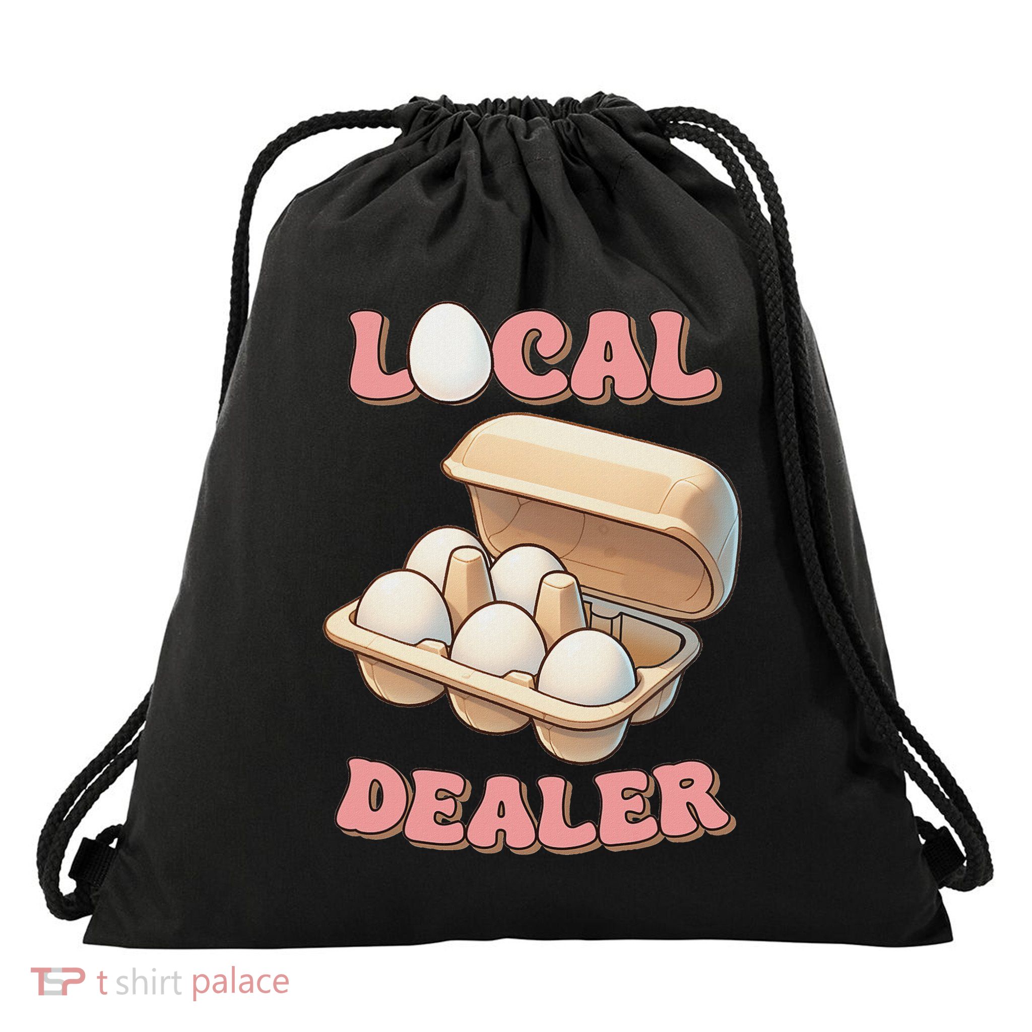 Local Egg Dealer Chicken Sustainable Farming Drawstring Bag