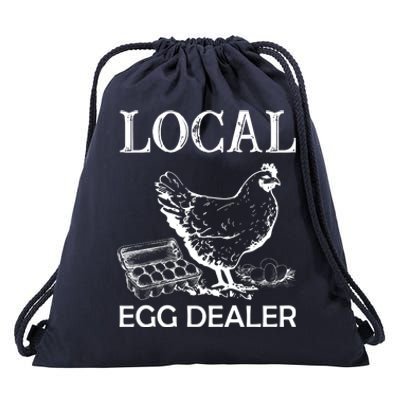 Local Egg Dealer Funny Chicken Drawstring Bag