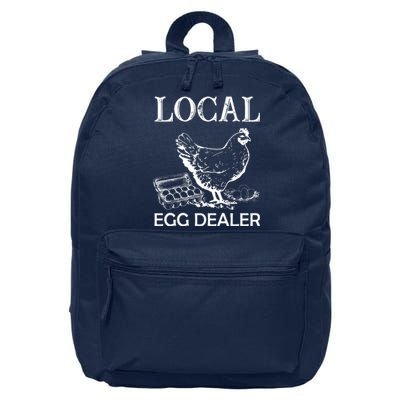 Local Egg Dealer Funny Chicken 16 in Basic Backpack