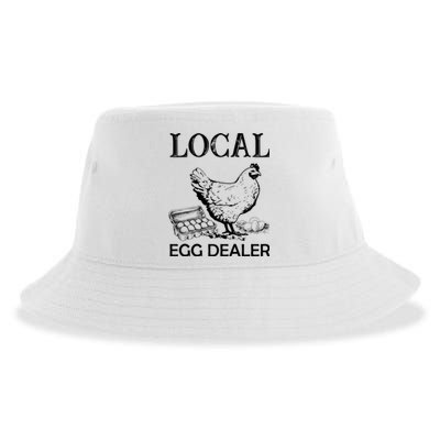 Local Egg Dealer Funny Chicken Sustainable Bucket Hat