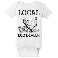 Local Egg Dealer Funny Chicken Baby Bodysuit