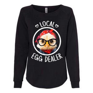 Local Egg Dealer for Chicken Farms and Farmers Funny Chicken Womens California Wash Sweatshirt