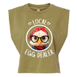 Local Egg Dealer for Chicken Farms and Farmers Funny Chicken Garment-Dyed Women's Muscle Tee