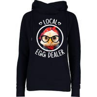 Local Egg Dealer for Chicken Farms and Farmers Funny Chicken Womens Funnel Neck Pullover Hood