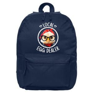 Local Egg Dealer for Chicken Farms and Farmers Funny Chicken 16 in Basic Backpack