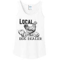 Local Egg Dealer Funny Bleached Chicken Lover Farm Farmer Ladies Essential Tank