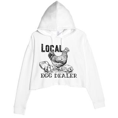 Local Egg Dealer Funny Bleached Chicken Lover Farm Farmer Crop Fleece Hoodie