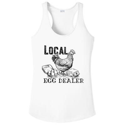 Local Egg Dealer Funny Bleached Chicken Lover Farm Farmer Ladies PosiCharge Competitor Racerback Tank