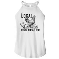 Local Egg Dealer Funny Bleached Chicken Lover Farm Farmer Women's Perfect Tri Rocker Tank