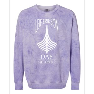 Leif Erikson Day Great Gift Ericson Norse Viking Explorer Gift Colorblast Crewneck Sweatshirt