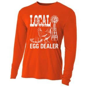 Local Egg Dealer Chicken Funny Support Your Local Egg Dealer Cute Gift Cooling Performance Long Sleeve Crew