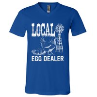 Local Egg Dealer Chicken Funny Support Your Local Egg Dealer Cute Gift V-Neck T-Shirt