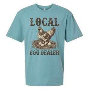 Local Egg Dealer Funny Chicken Lover Chicken Egg Farm Farmer Gift Sueded Cloud Jersey T-Shirt