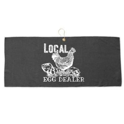 Local Egg Dealer Easter Christian Easter Vibes Chicken Farmer Farm Large Microfiber Waffle Golf Towel