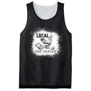 Local Egg Dealer Funny Bleached Chicken Lover Farm Farmer Mesh Reversible Basketball Jersey Tank