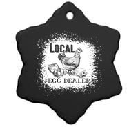 Local Egg Dealer Funny Bleached Chicken Lover Farm Farmer Ceramic Star Ornament