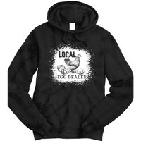 Local Egg Dealer Funny Bleached Chicken Lover Farm Farmer Tie Dye Hoodie