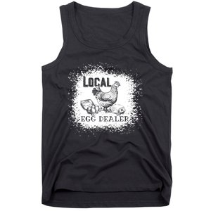 Local Egg Dealer Funny Bleached Chicken Lover Farm Farmer Tank Top