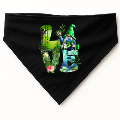 Love Earth Day Gnome Save Our Planet Environtal April 22 Gift USA-Made Doggie Bandana